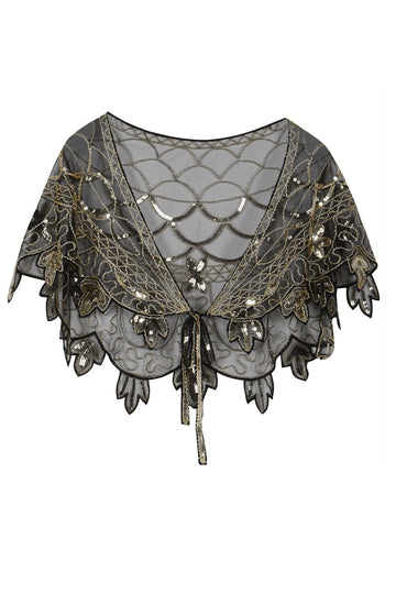 1920s Flower Sequin Women Cape
